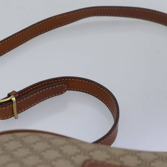 CELINE Macadam Canvas Shoulder Bag Beige Auth 77624 - Picture 8 of 16